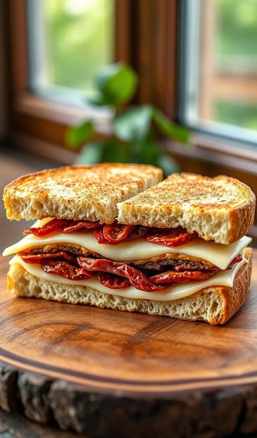 Закуска Бутерброды с вялеными томатами — Рецепты закусок легкие