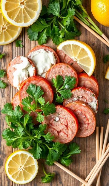  колбаса и сливочный сыр