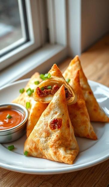 Закуска Конвертики из лаваша с начинкой жареные на сковороде