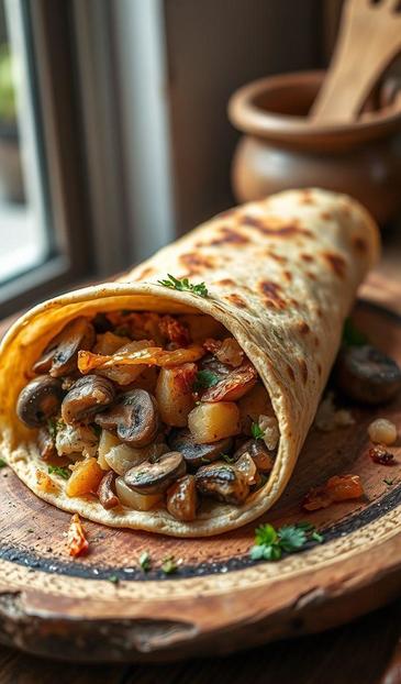 Закуска Рулетики из лаваша с картофелем и грибами — Рецепты закусок из лаваша