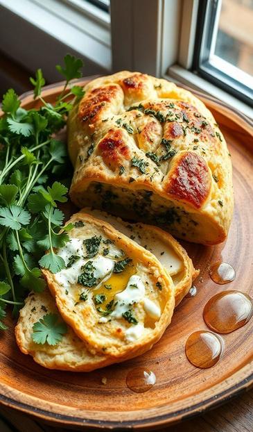 Закуска из лаваша с адыгейским сыром и зеленью