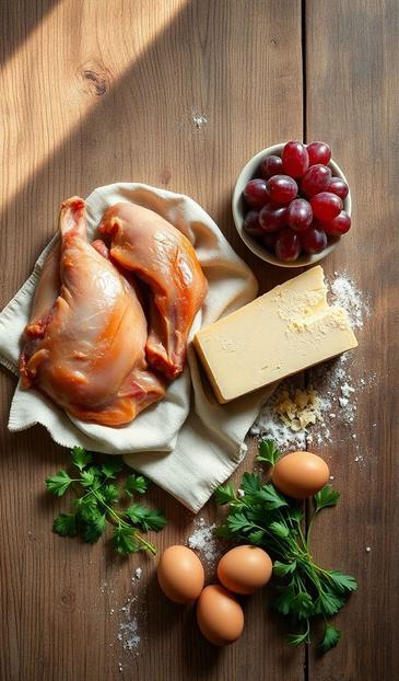  виноградная гроздь с курицей