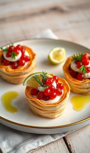 волованы с красной икрой