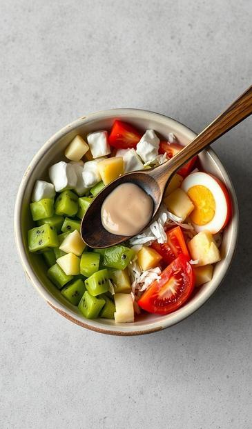  ананасовый салат с морепродуктами