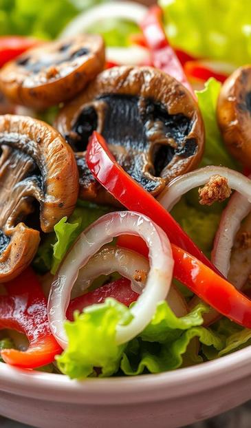 диетический салат с грибами