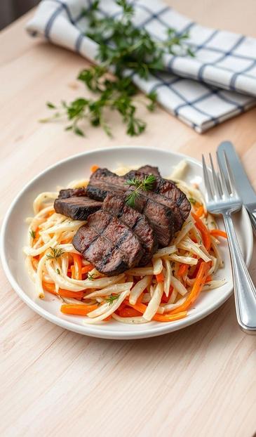  говядина с овощами