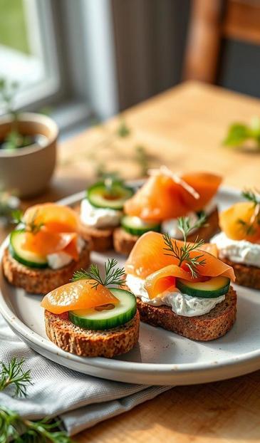 канапе с красной рыбой