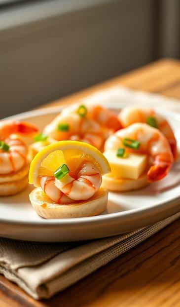 канапе с креветками