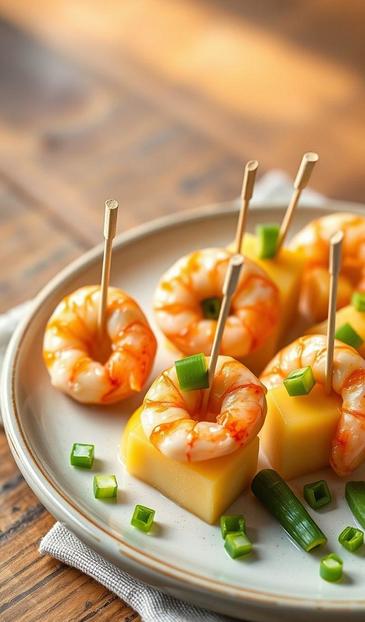 канапе с креветками