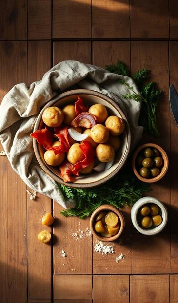  картофельный салат с беконом