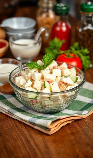 крабовый салат без майонеза