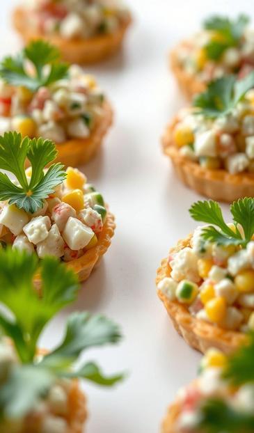 крабовый салат в тарталетках