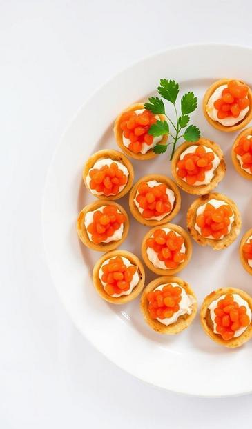  красная икра в тарталетках