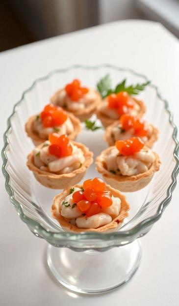  красная рыба в тарталетках