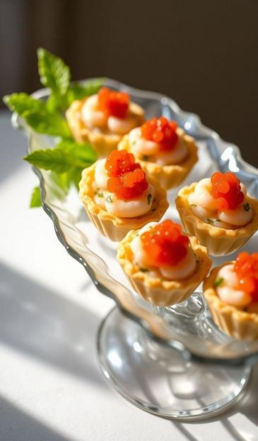 красная рыба в тарталетках