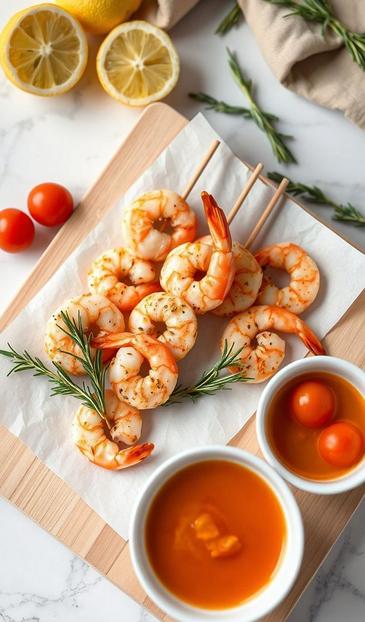  креветки на мангале