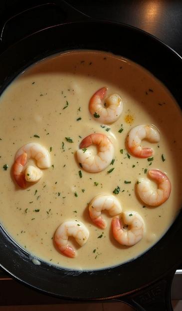 креветки под сливочным соусом