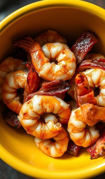 креветки в беконе