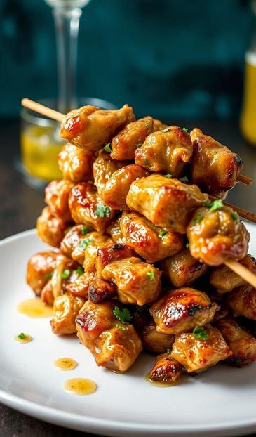 куриные шашлычки на шпажках