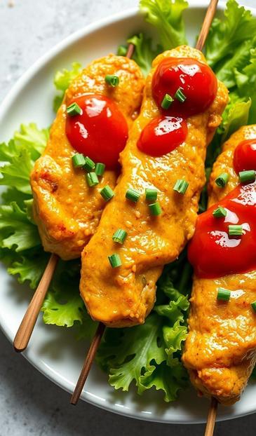  курица на шпажках