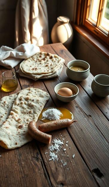 лаваш с картошкой и колбасой