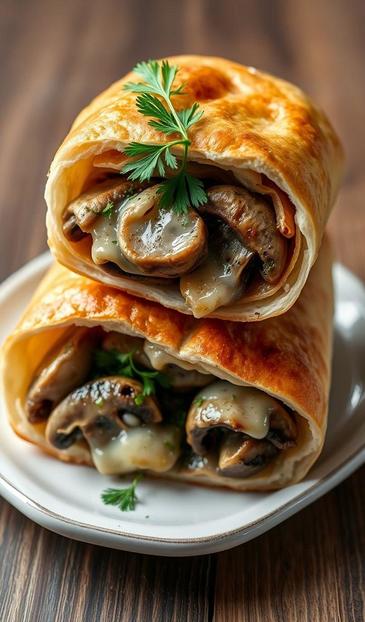 лаваш с сыром и грибами