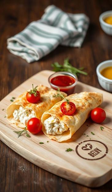 лаваш с творогом и сыром