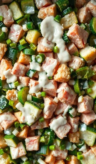  морепродукты в салатах