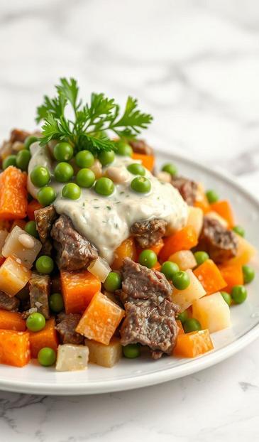 мясной салат классический