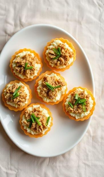  печень трески в тарталетках