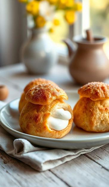 профитроли с сырным кремом