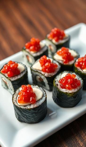 роллы с красной икрой
