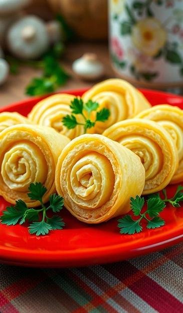 рулет из лаваша с картофелем и грибами