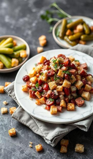 салат с фасолью