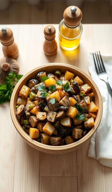 салат с грибами и солеными огурцами