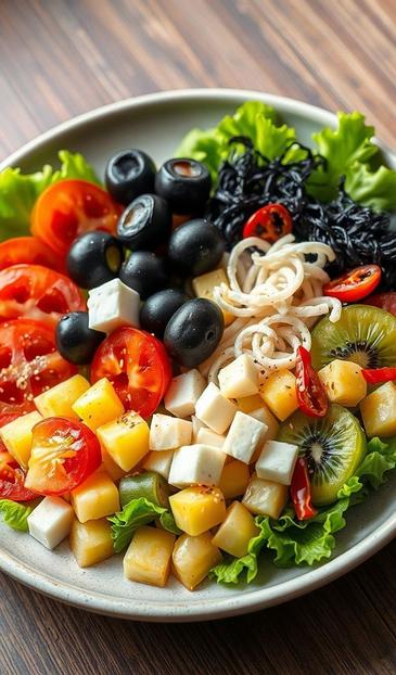 салат с кальмаром и ананасом