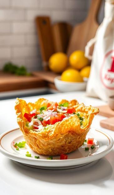  салаты в корзиночках