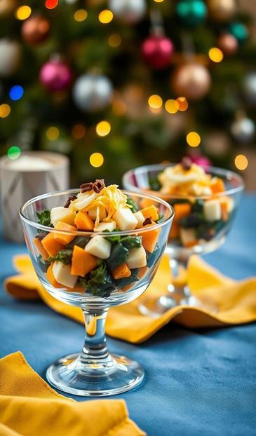 салаты в креманках