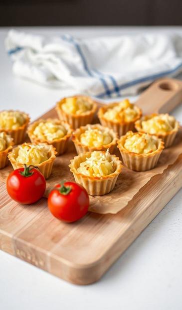 тарталетки с ананасами и сыром