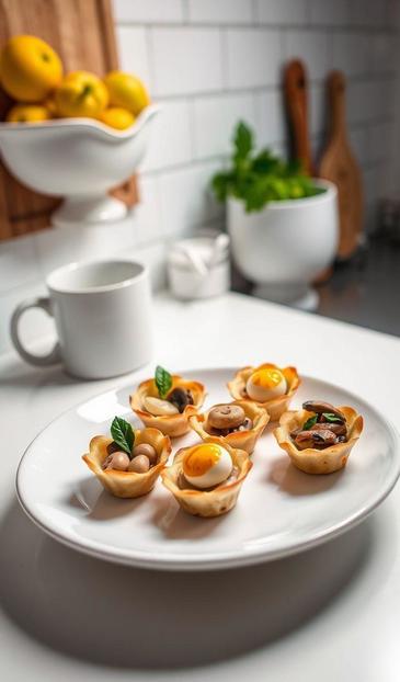 тарталетки с грибами