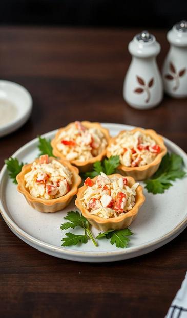 тарталетки с крабовыми палочками