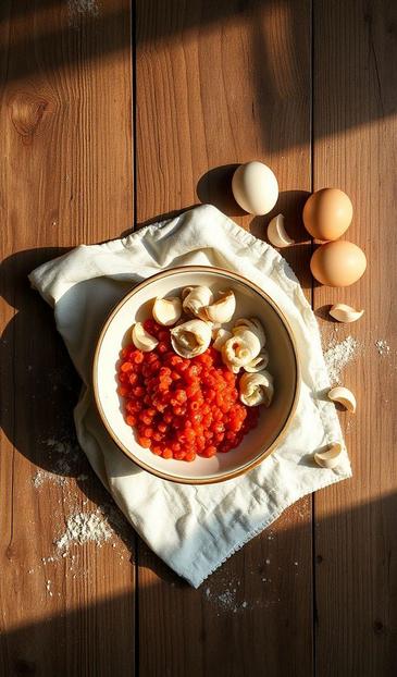  тарталетки с красной икрой