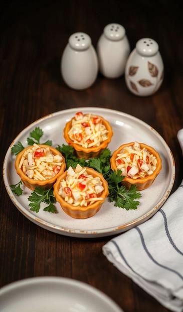  тарталетки с морепродуктами