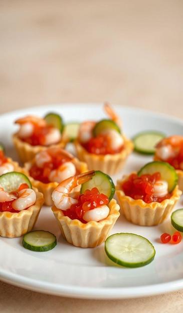  тарталетки с огурцом