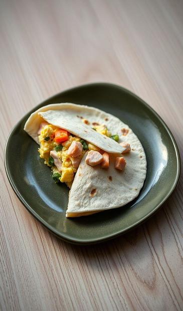 утренний ролл из тортильи