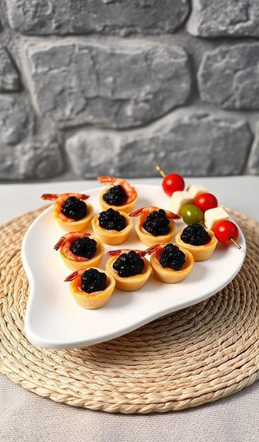  черная икра в тарталетках