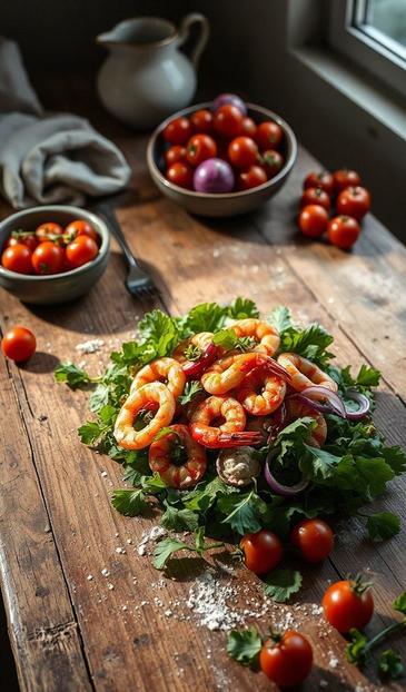  кальмар с креветками