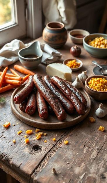  копченая колбаса