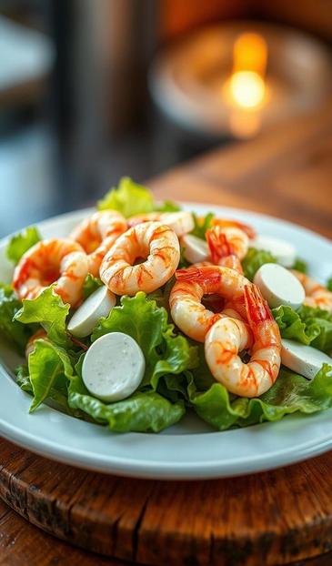  морепродукты в салатах