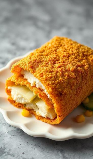 Овощная шаурма в панировке: рецепт с огурцом и кукурузой